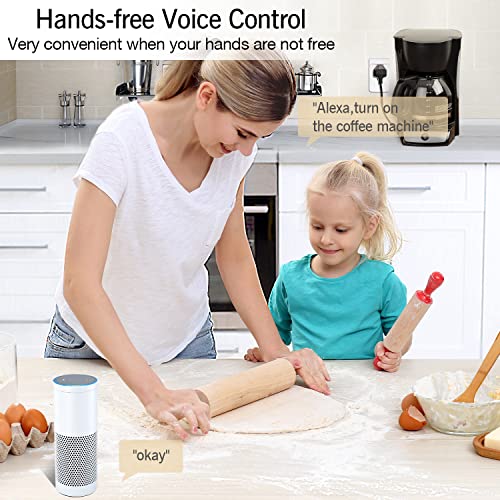 Smart Plug Wi-Fi Outlet,Smart Socket Compatible With Alexa, Echo, Google Home Remote Control Timer Switch (2.4Ghz 15A)-2 Pack #TOP1