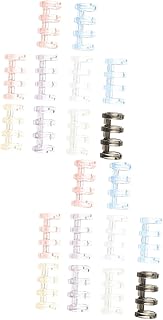 TEHAUX 20 Peças Fichário Removível De Metal Anéis De Livro Clipes De Fichário De Plástico Anéis De Livro De Metal Anel De Fichário Pasta De Metal Pasta De Plástico Anel De Fichário De