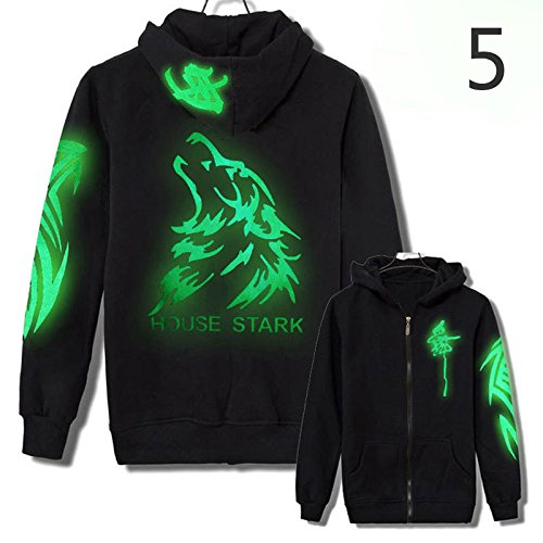 Euow Halloween Fashion Luminous Hoodies Skeleton