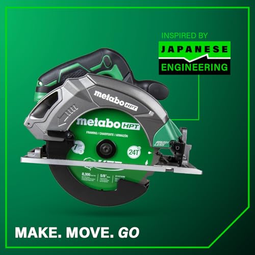 Metabo HPT 18V MultiVolt 7-1/4 Inch Cordless Circular Saw, High Torque, Lightweight Design, Up to 200 2x4 Cuts/Charge, Accepts 18V and 36V MultiVolt Metabo HPT Batteries, Tool Body Only, C1807DAQ4 thumbnail 13