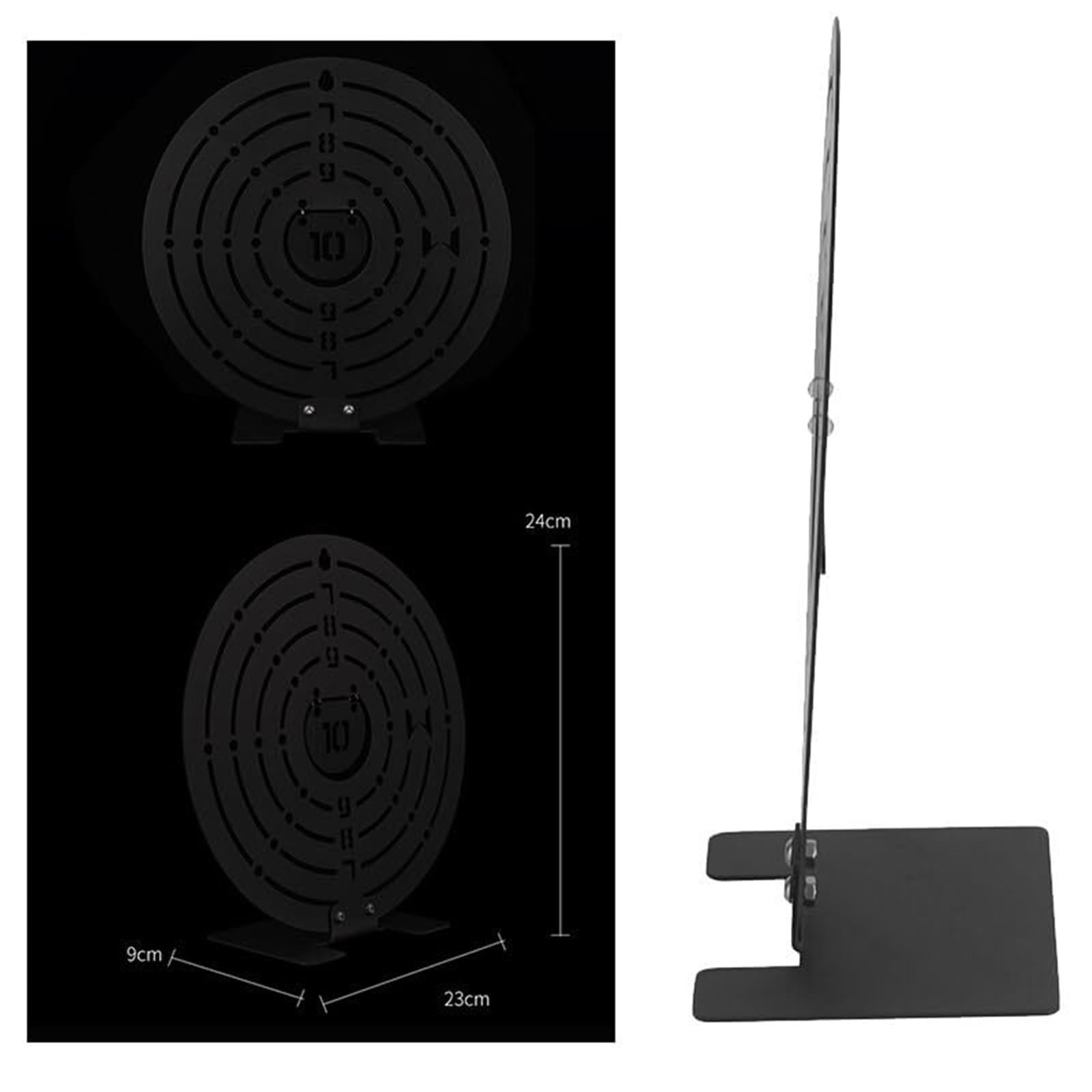Bersaglio Di Ripristino In Acciaio Da 2 Pezzi For Gioco CS Airsoft Paintball Training Piastra Reazione Circolare Resistente Agli Urti Sparatutto In Metallo Durevole