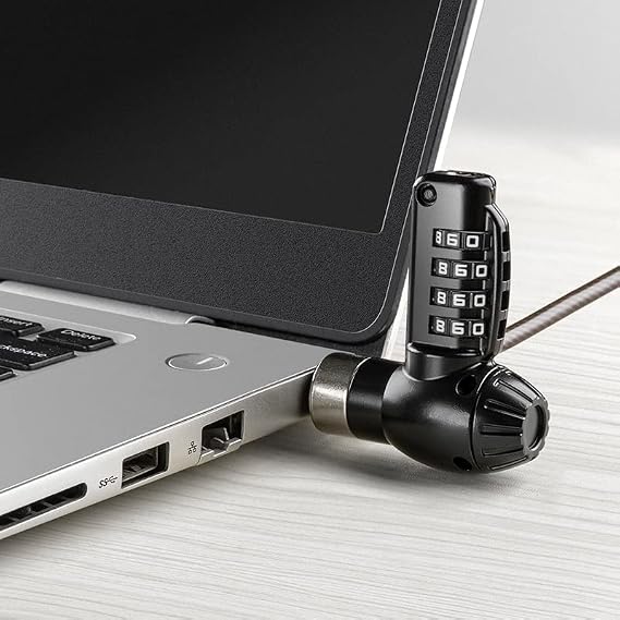 Heavy Duty Anti Theft Laptop Lock Combination Cable Lock for Dell Universal Laptops Computer Lock Cable for Office Library Campus Fits Kensington Slot