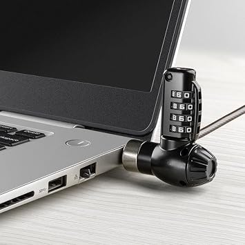 Heavy Duty Anti Theft Laptop Lock Combination Cable Lock for Dell Universal Laptops Computer Lock Cable for Office Library Campus Fits Kensington Slot