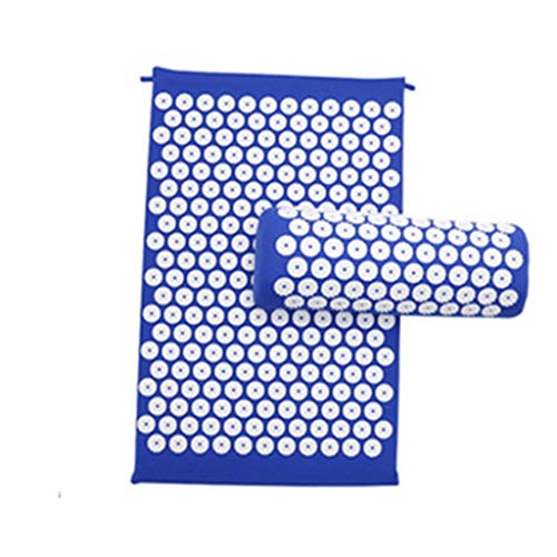 KKCD - Akupressurmatte Akupressurmassage Mat & Pillow Set - Stress abbauen Yoga Akupressurmatte Kissen - Multi Colors Shakti Matte (Color : Blue) Cover