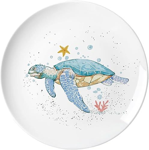 Miniatura 6 de Plato de postre de cerámica pintado a mano con diseño de animales marinos, plato de cena, plato de pastel, plato decorativo, cangrejo, 6 pulgadas