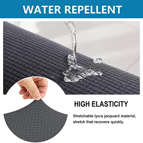 Nc Home Water Repellent Individual Couch Cushion Slipcovers, Sofa Slip Covers For 3 Seat Cushion Couch, Camper Dinette Cushion Covers, Super Fit And Soft Flexibility (3 Pieces, Grey) #TOP2