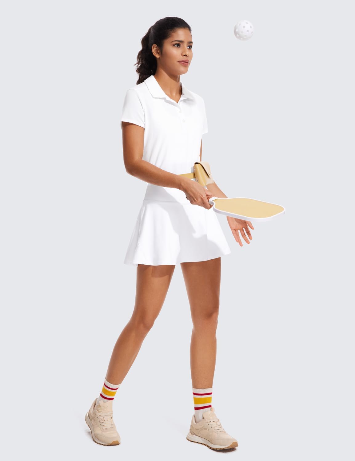 CRZ YOGA UPF 50+ Tennis Skirts for Women High Waisted Flowy Pleated Golf Athletic Workout Sports Skort with Pockets