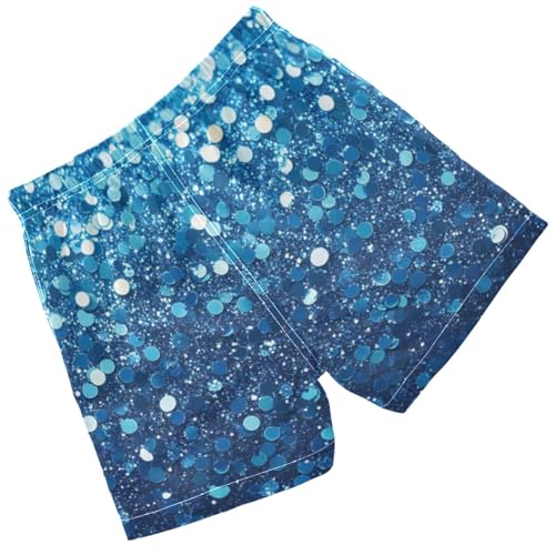 Pigsaly Boys Swim Trunks Bright Ocean Blue Seafoam Gradient Flashing Glitter Boys Board Shorts Swimsuit Swimwear 2T2