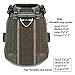 ICEFANG Tactical Dog Harness, Medium Size,2X Metal Buckle,Working Dog MOLLE Vest with Handle,No Pulling Front Leash Clip,Hook and Loop Panel (Green,M (Pack of 1))