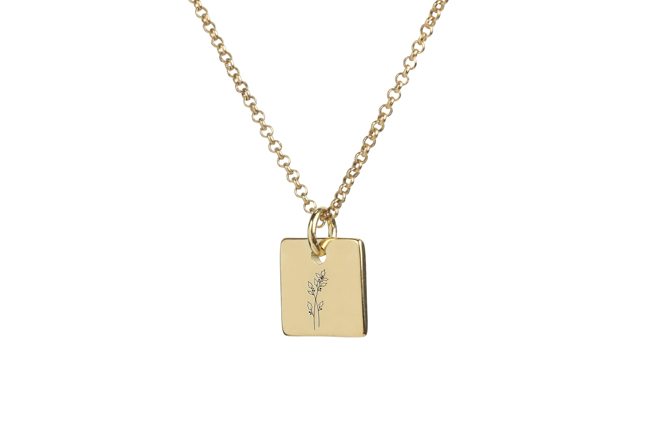 Collier fleur de naissance gravée à porter au quotidien - 6