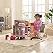 KidKraft Teeny House Wooden Dollhouse, Pull-Along with 10-Piece Accessories, for 12-Inch Dolls, Gift for Ages 3+