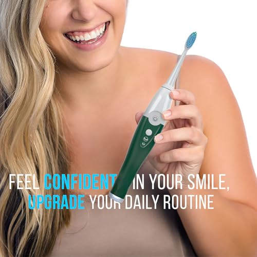 Image of Tao Clean UV Sanitizing Sonic Toothbrush and Cleaning Station, Electric Toothbrush, Dual Speed Setting, Evergreen