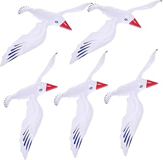 ERINGOGO 5 Piezas Globo de Agua de Gaviota Inflable Gaviota decoración Globos Simular Flota Juguetes para Fiestas en la Piscina pájaro Inflable de polivinilo