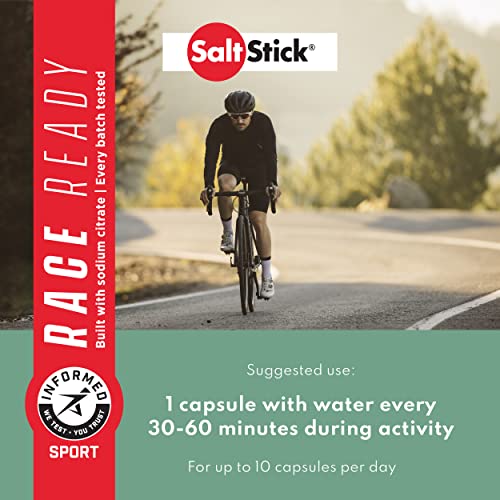 Saltstick Electrolytes With Caffeine - Salt Pills And Electrolytes For Running, Hydration, Leg Cramps Relief, Sports Recovery, Hiking Essentials - Salt, Magnesium, Potassium, Vitamin D3 - 100 Count #TOP4