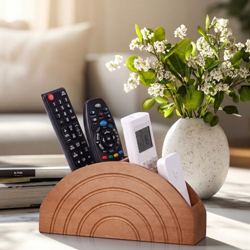 Support de télécommande en bois anti-perte boîte rangement table basse - 4