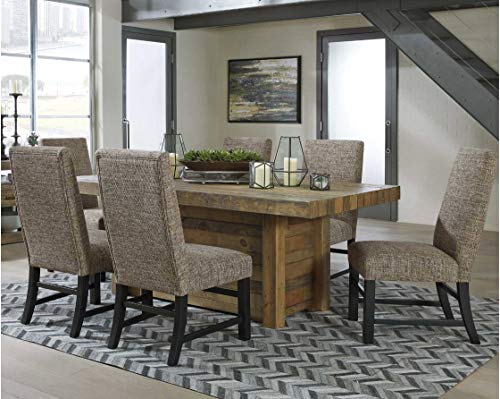 Signature Design by Ashley Sommerford Farmhouse Reclaimed Pine Wood Dining Table, Seats up to 6, Brown