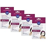 Miss Spa Anti-Aging Facial Sheet Mask, 4 Pack, Smooths Appearance of Fine Lines and Dark Spots, Hydrating and Revives Skin