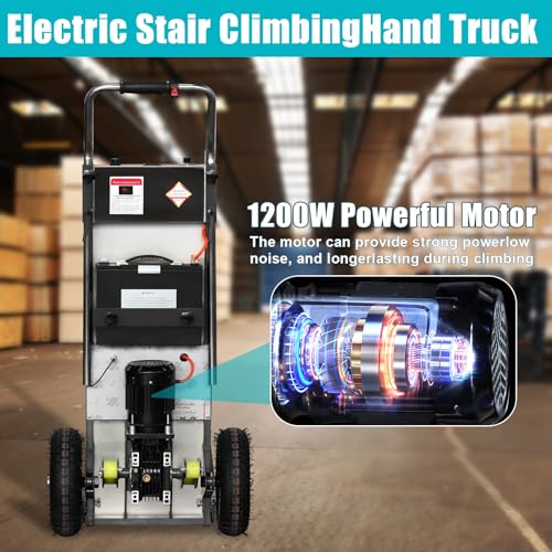Carretilla eléctrica para escaleras tipo dolly, 880lb resistente miniatura 3