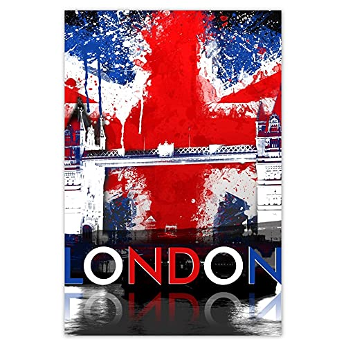 Mantiburi H113 Sticker mural décoratif Motif Londres et Londres 62 x 93 cm