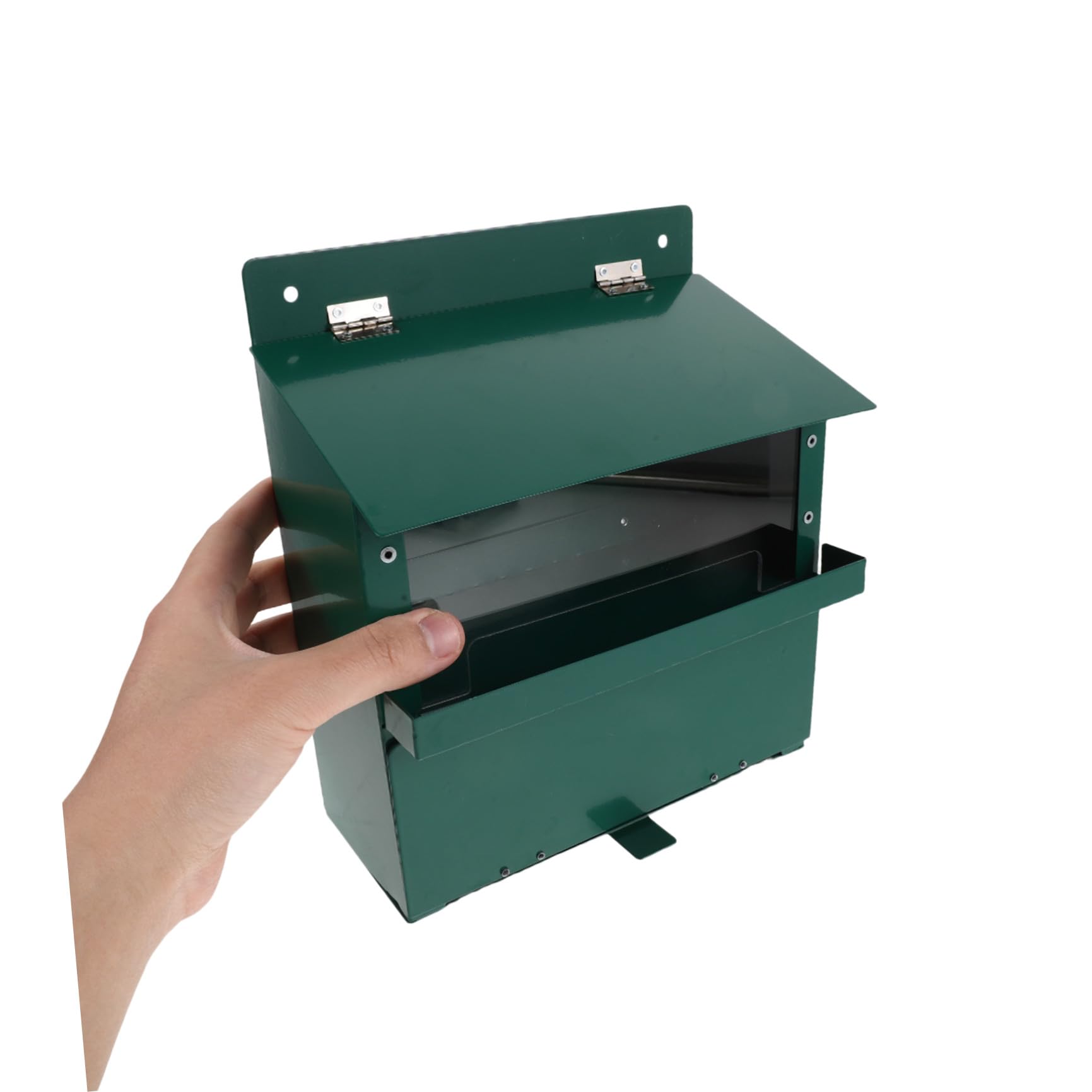 Outdoor Eichhörnchen Futterstation Groß aus Metall, Grün, 23cm