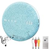 Multifonctionnel : lecteur CD portable, haut-parleurs stéréo Bluetooth, prise en charge du lecteur CD DVD VCD MP3 entrée/sortie AUX et lecteur de musique sur disque U.