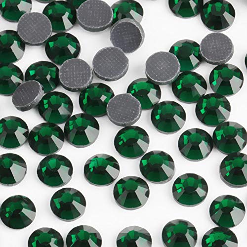 beadsland Crystal Hotfix Rhinestone,Machine Cut Stone 1440pcs/pkg (Emerald,SS10/3mm)
