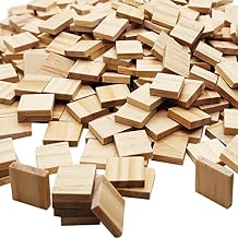 XYSMZM 300 Pcs Wood Blank Letter Tiles, Wooden Blank Scrabble Tiles for DIY Craft Supplies Decoration