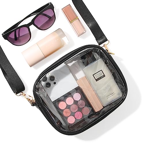 Image of TOBVZOO Clear Bag Stadium Approved, Crossbody Transparent Bag for Concerts Sports Events, Purses for Men & Women