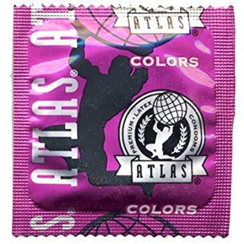 Atlas Assorted Colors Condoms (Pack Of 12) #TOP25