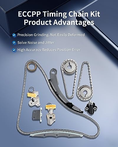 Eccpp Tk3034S2 Timing Chain Kit Tensioner Guide Rail Crank Sprocketsprockets Fits For 2004-2009 2007 2008 For Nissan Quest 3.5L Vq35De #TOP2