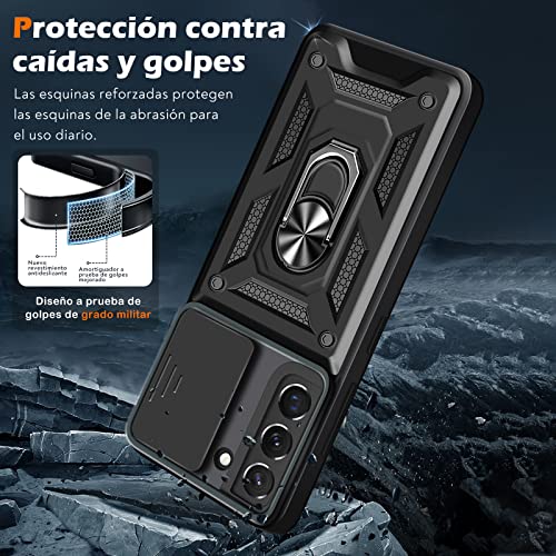 Funda Samsung S23 Plus con Protector Pantalla S23 Plus,[Protección de la cámara] Carcasa S23 Plus Case Cover con 360 Grados Magnetic Anillo Soporte Funda para Samsung Galaxy S23 Plus 5G/6,6"