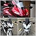 XINGWU Large Motorcycle Mirrors Adjustable Rearview Stealth Mirrors for Ninja 650 Ninja 500 Ninja 400 ZX6R ZX10R ZX4RR CBR1000 CBR300R CBR500R CBR600RR GSXR1000 R15 R25 YZ Wind Wing Side Mirror