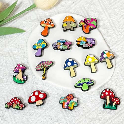 Accesorios para Bogg Bag, decoración hongo, 16 piezas miniatura 3