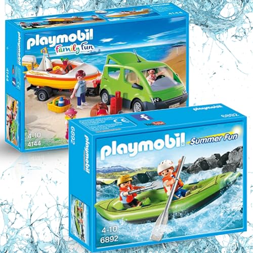 PLAYMOBIL 4144 Paseo en barco familiar 4144 6892 Rafting Summer Fun - Aventura en el agua!
