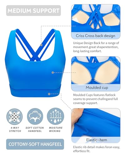 Image of RUNNING GIRL High Impact Sports Bras for Women, High Support Running Adjustable Workout Sports Bras with Sewn in Pads