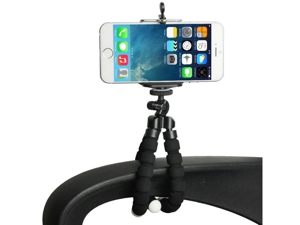 TigerZilla Mini Black Tripod Stand Grip Mobile Phone Holder Mount Smartphone Camera Gorilla Octopus Flexible Legs Pod