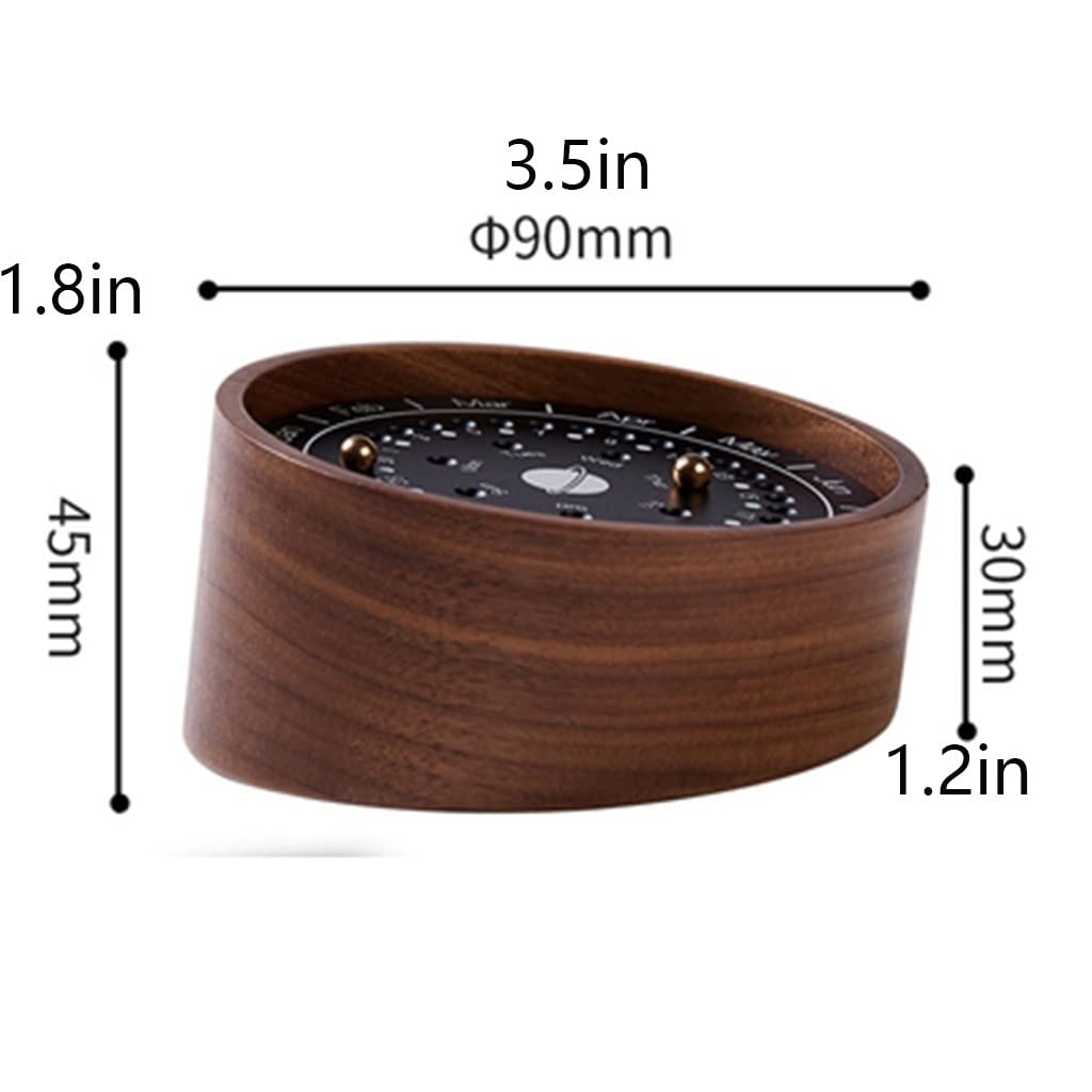 Tischkalender Kreativer Sonnenuhr-Tischkalender, magnetische Kugel, Ornament für Büro-Tischkalender (Größe: 9 x 4,5 x 3 cm/3,54 x 1,77 x 1,18 Zoll). Jahresplaner