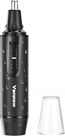 Ear And Nose Hair Trimmer Clipper Professional Not Pulling Eyebrow Ear Nose Trimmer With Dual Edge Spinning Blades And Led Illumination Light Ipx7 Waterproof Black Amazon Co Uk Health Personal Care