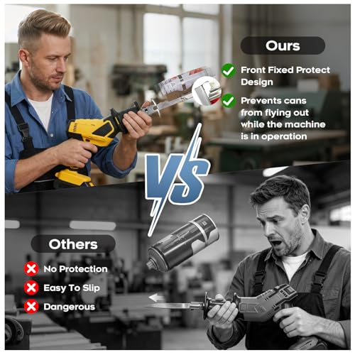 Spray Paint Can Shaker with Front Guard for Reciprocating Saw, Telescopic Knob Adjustment, Secure Spray Can Shaker Machine for 2\"-4\" Cans, for DIY & Professional Painting