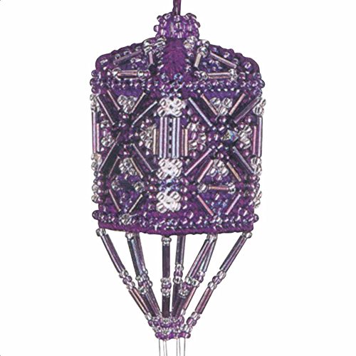 Image of Orchid Beaded Tassel Mill Hill Cross Stitch Charmed Ornament Kit