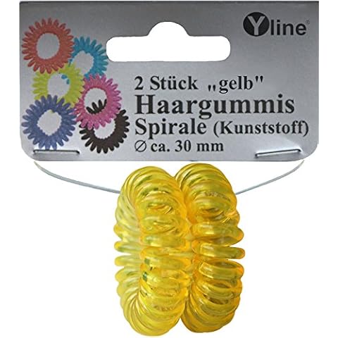 2 Haargummis gelb, Kunststoff, Haarschmuck f. Kinder Cover