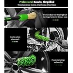 YeewayVeh 3PCS Quick Car Wheel Brush Kit, 360° Bendable Rim Cleaner, Green - Image 2