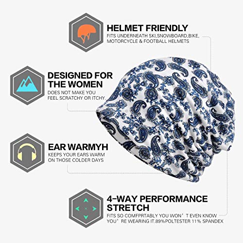 Image of Ababalaya Women's Kinds of Lace /Floral /Print /Cotton Chemo Cap Hair Loss Beanie Nightcap Pack