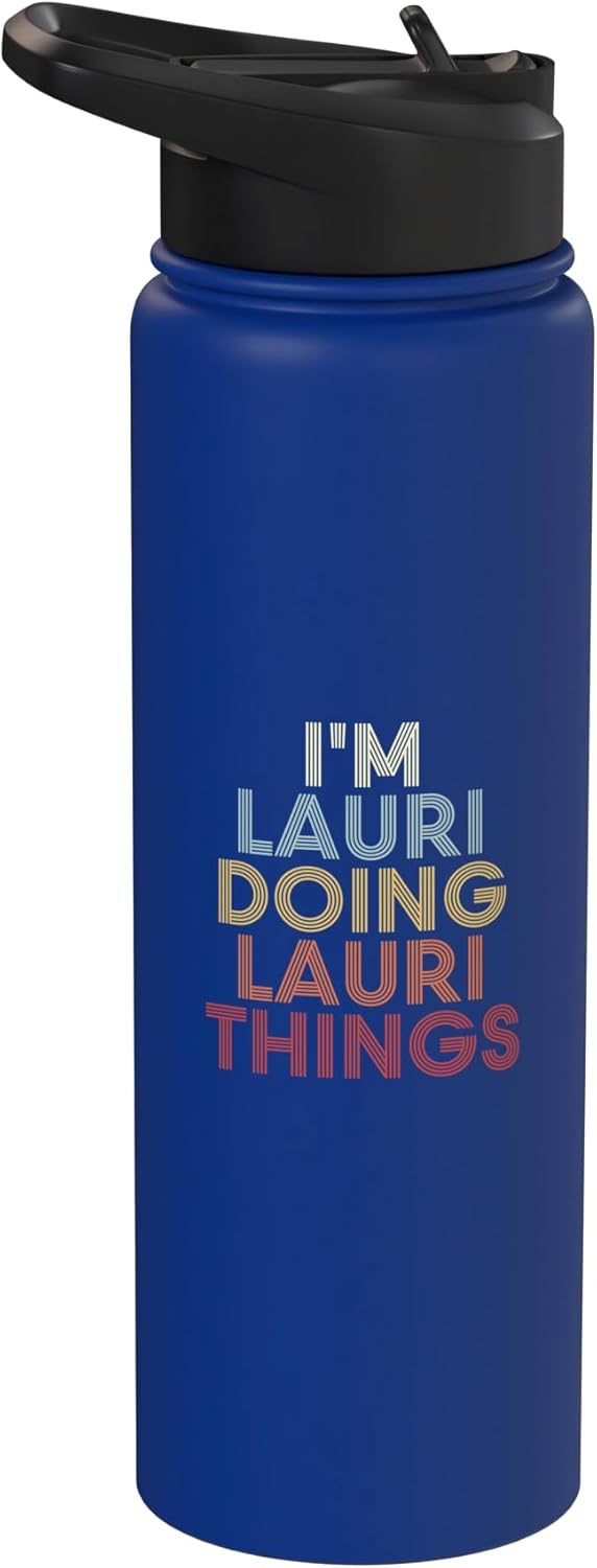 Lauri Name Lauri Personalized Name First Given Stainless Steel Insulated Water Bottle