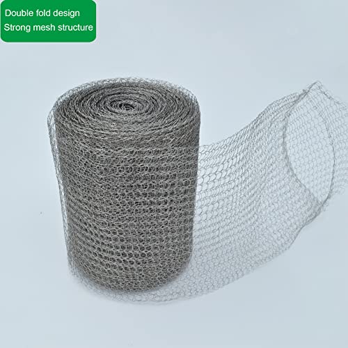 wire mesh for mice control 534 x 33ft stainless steel wool double layer rodent mesh barrier stainless steel mesh hole filler flexible stretchy for garden house and diy