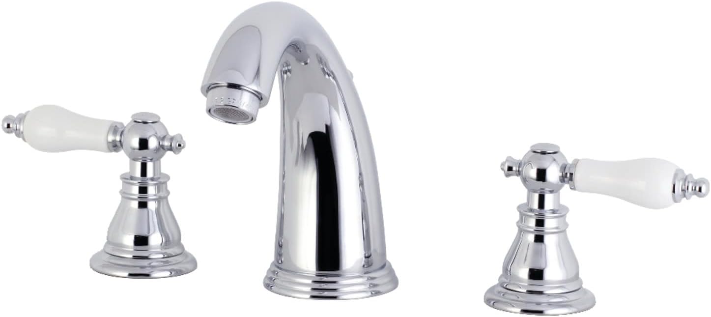 Kingston Brass KB988APL Widespread Bathroom Faucet, Brushed Nickel