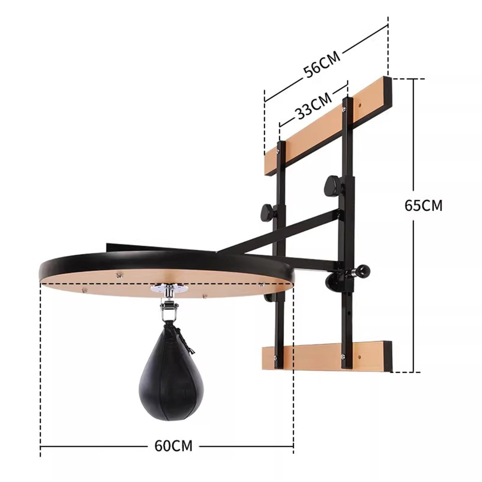 Sprzęt treningowy bokserski, wytrzymały, montowany na ścianie zestaw platformy Speed Bag z regulowaną wysokością i piłką treningową dla entuzjastów fitnessu