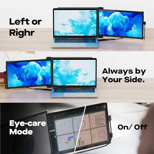 Image of 2026 Mobile Pixels Duex Plus DS 13.3 inch Portable Monitor, USB Type-C /HDMI Plug and Play Laptop Screen Extender, FHD 1080P Laptop Monitor, Compatible with Windows /Mac