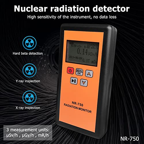 Detector de Radiación Nuclear NR-750 con Alarma LCD miniatura 5
