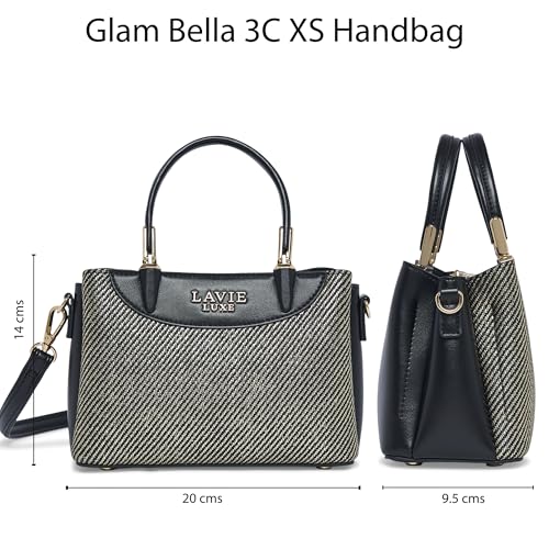 Image of Lavie Luxe Women's Glam Bella 3 Comparment Tote Handbag | Tote Bag For Work | Ladies Purse | Stylish Shoulder Bag | Gift For Women